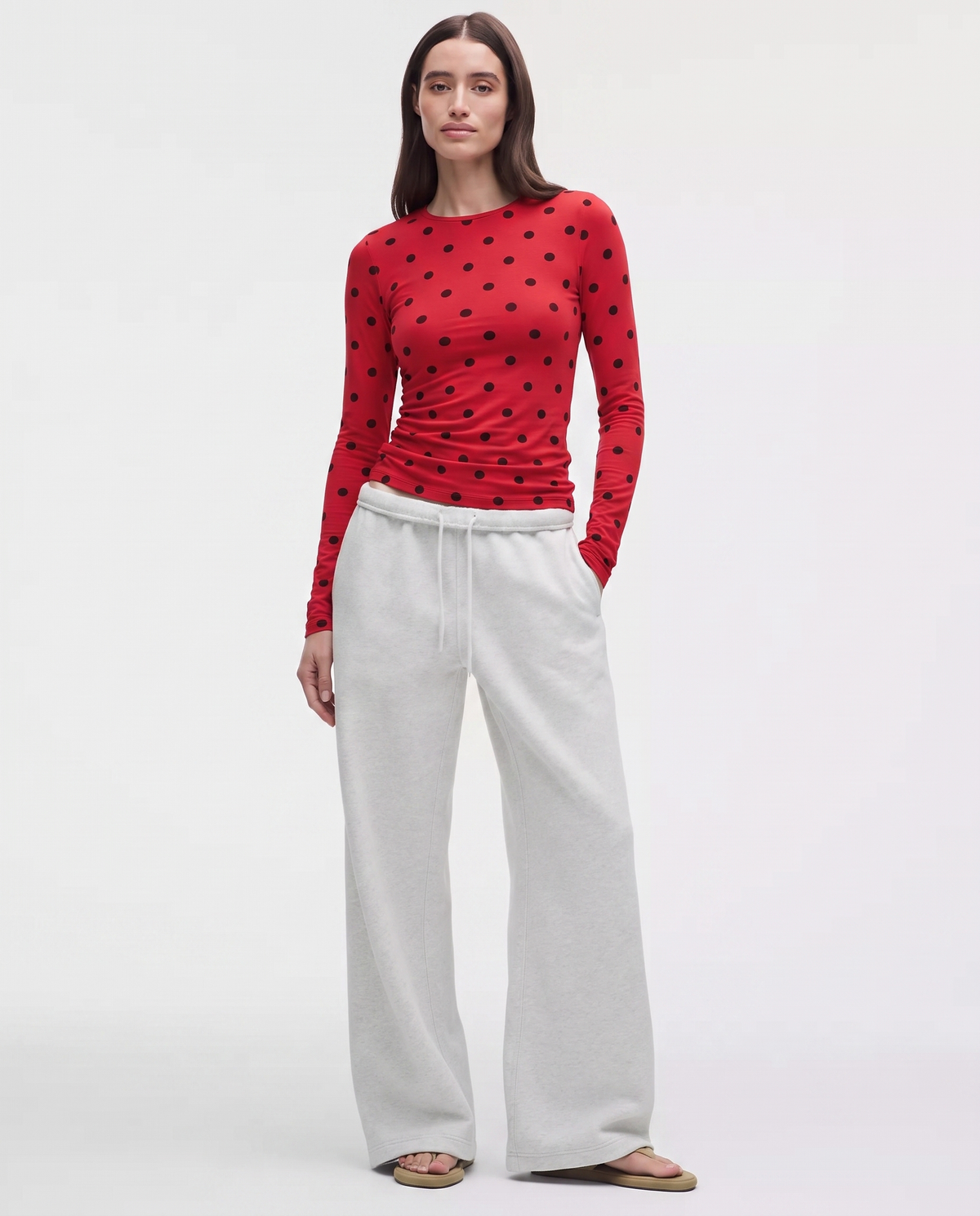 Red Polkadot Full-Sleeve Supersoft Underscrub