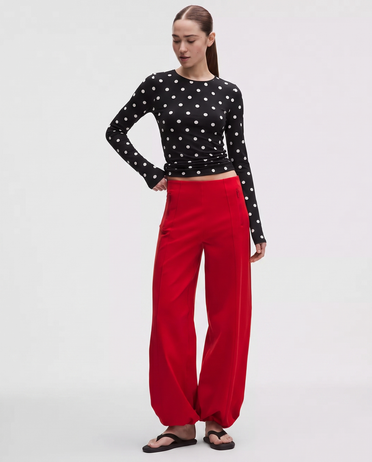 Black Polkadot Full-Sleeve Supersoft Underscrub