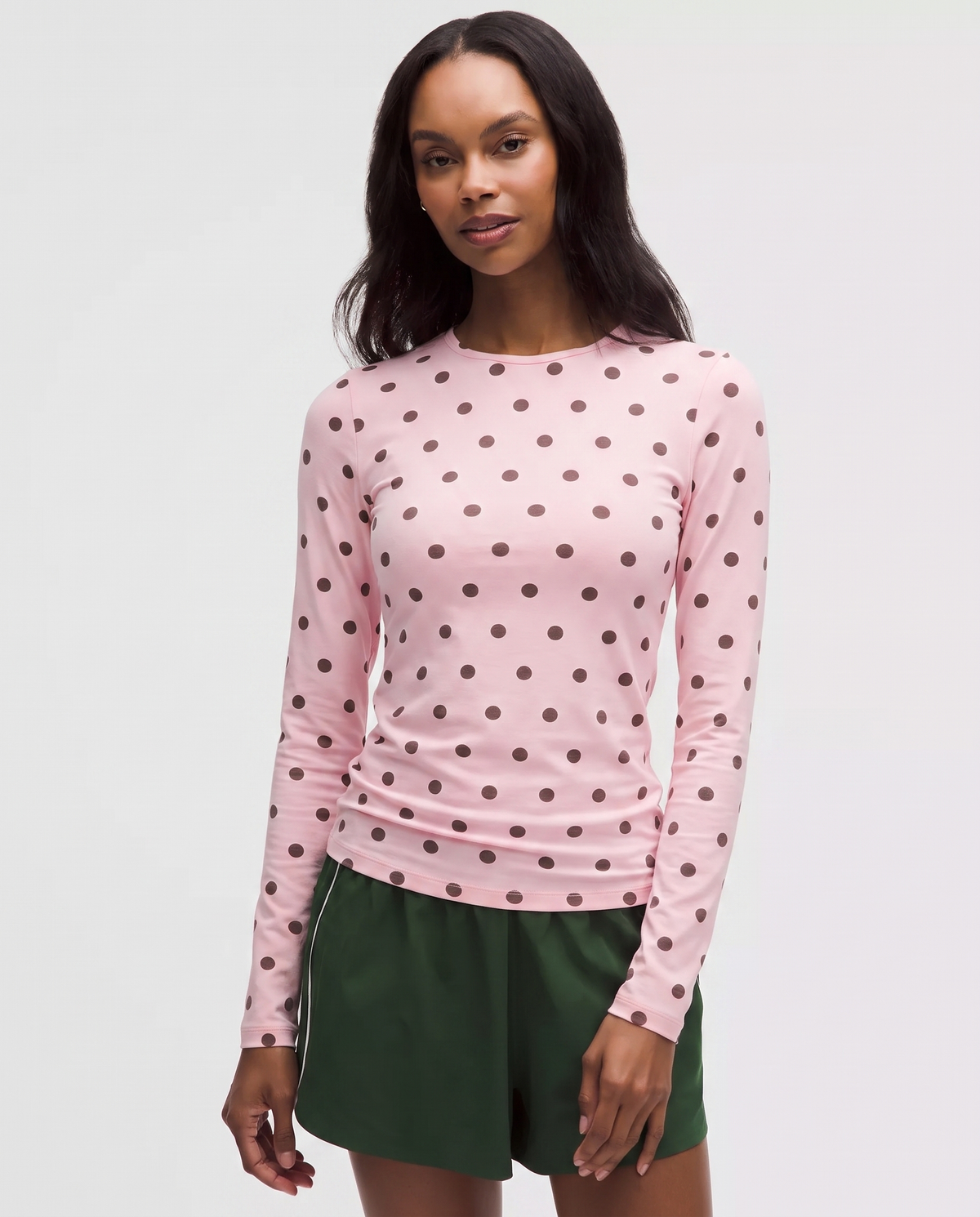 Baby Pink Polkadot Full-Sleeve Supersoft Underscrub