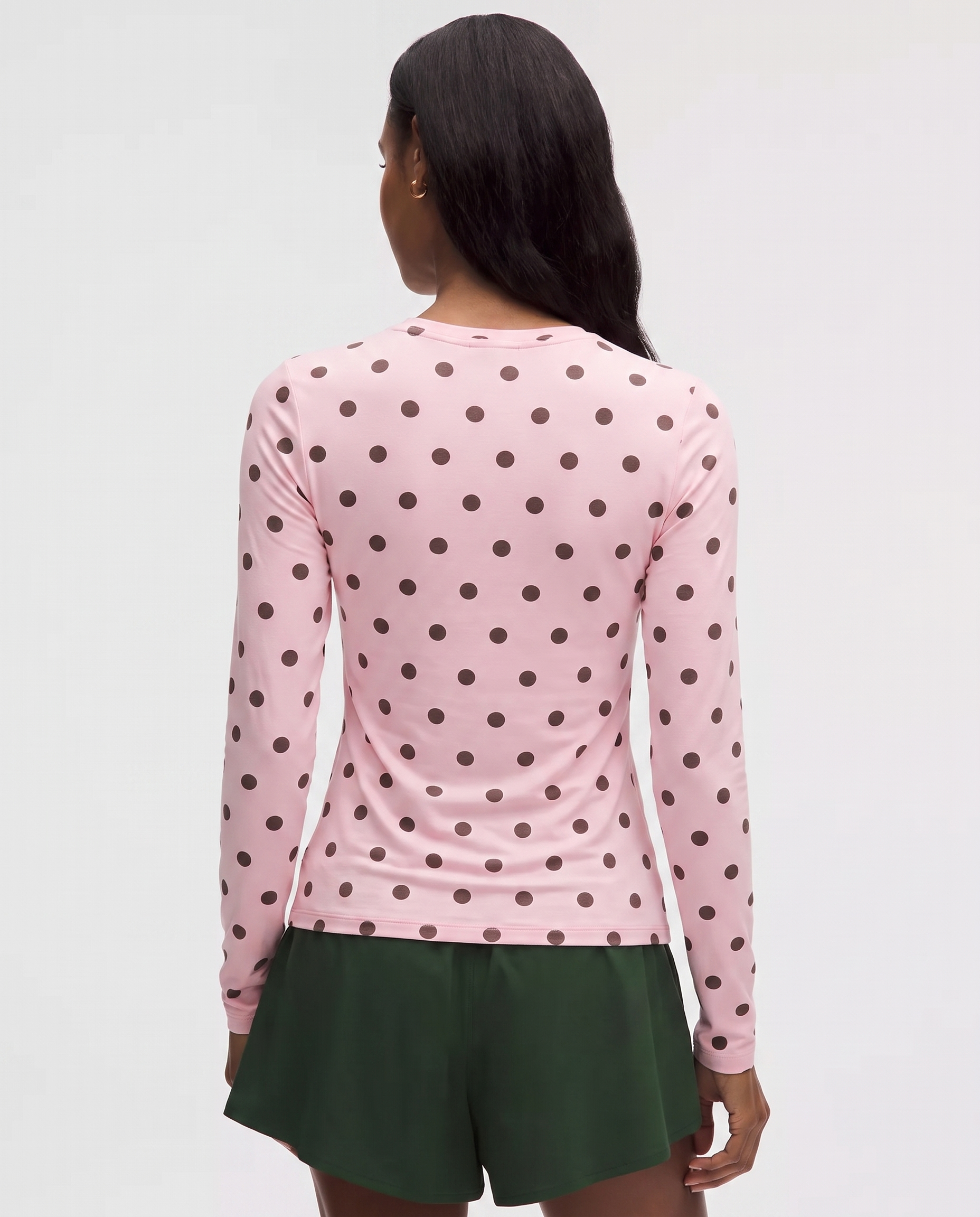 Baby Pink Polkadot Full-Sleeve Supersoft Underscrub