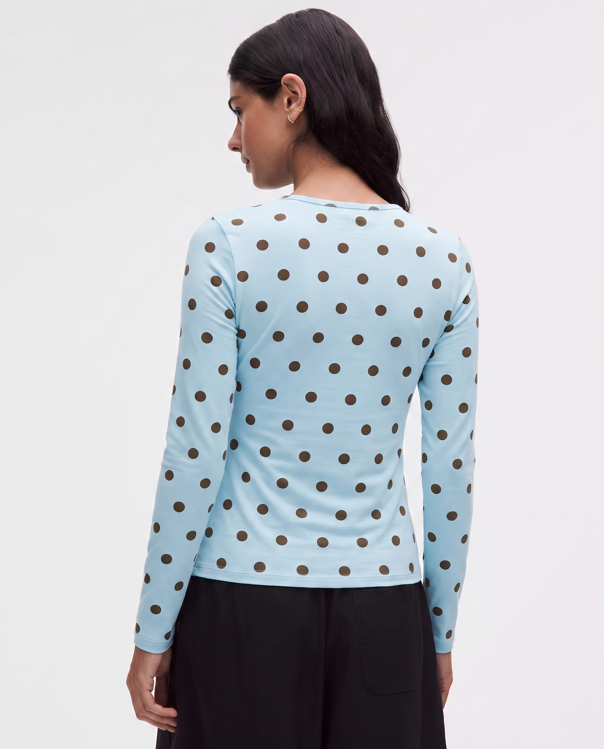 Baby Blue Polkadot Full-Sleeve Supersoft Underscrub